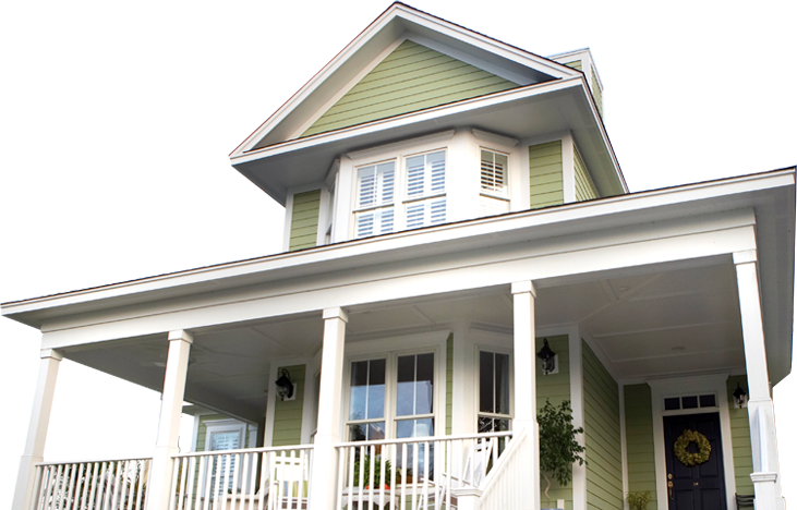 Light Green House Exterior